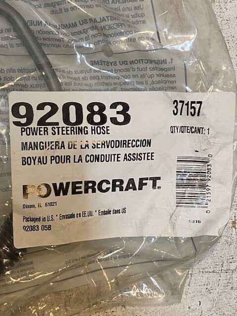 3 Quantity of Powercraft Power Steering Hose 92083 (3 Quantity)