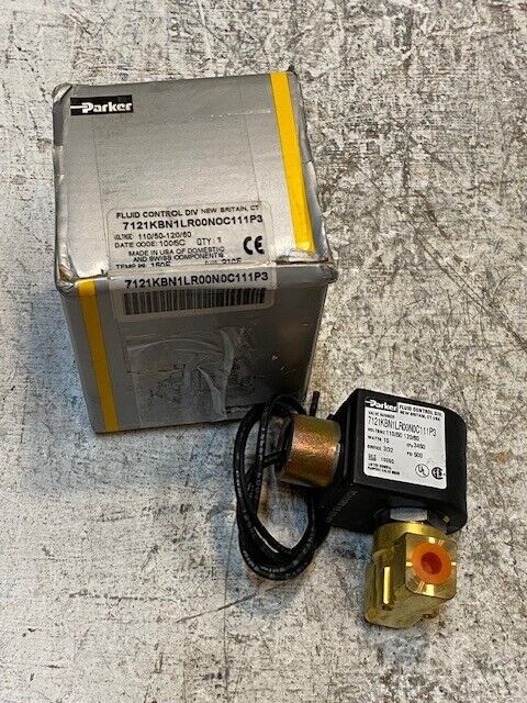 Parker Solenoid Valve 7121KBN1LR00N0C111P3 Volts 110/50 120/60 Watts 10 500 Psi