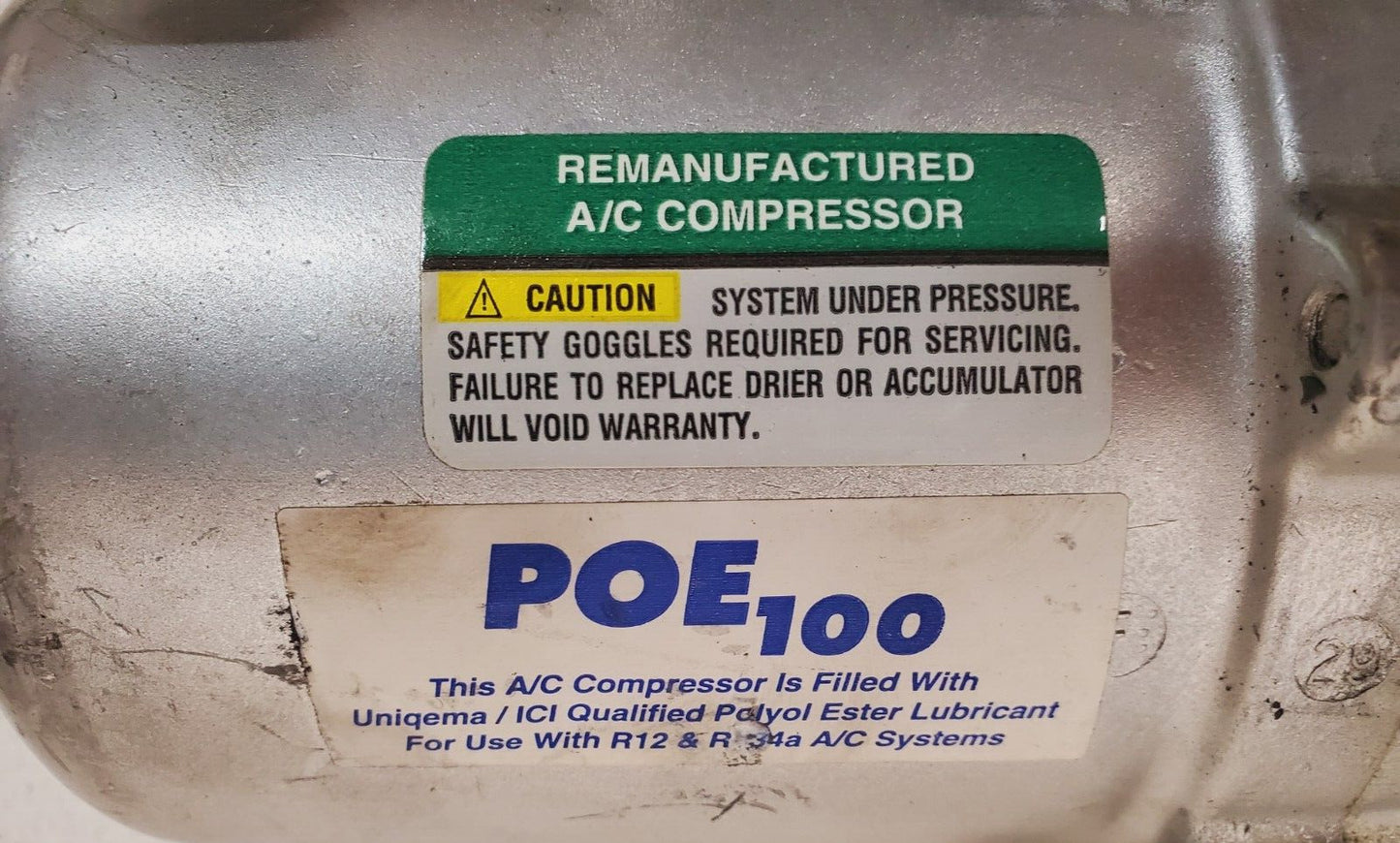 Remanufactured A/C Compressor PL899 | POE 100 | R12 & R134A