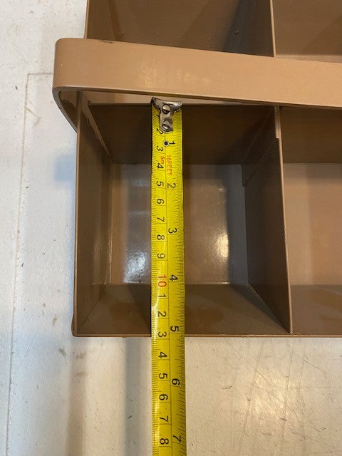 Heavy Duty Vintage Industrial Metal Carrying Tote Tray 8 Compartments 18" x 10"