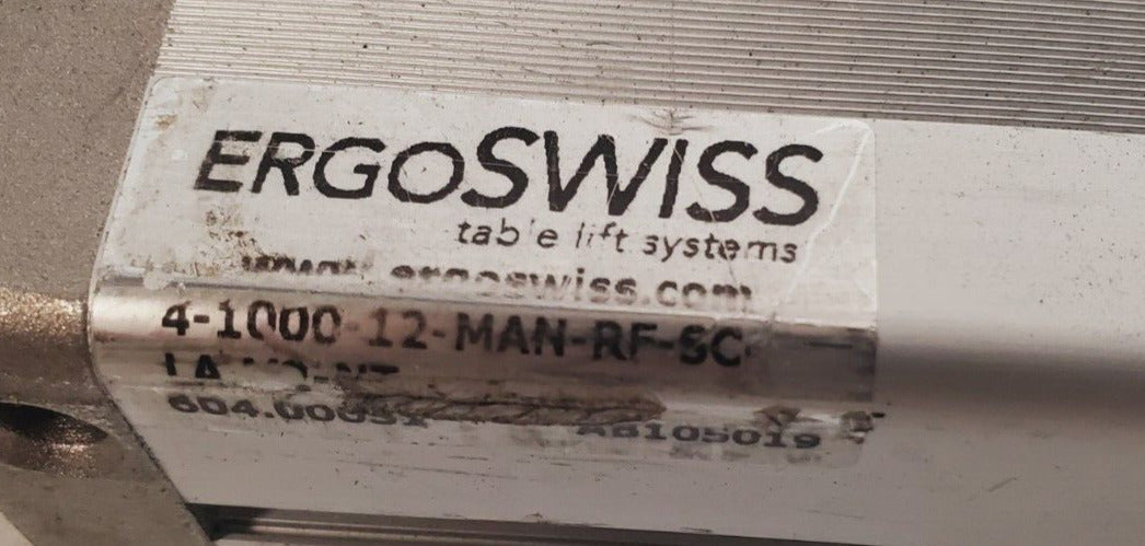 5 Qty of ErgoSwiss Table Lift System Linear Units 4-1000-12-MAN-RF-SC-LA (5 Qty)