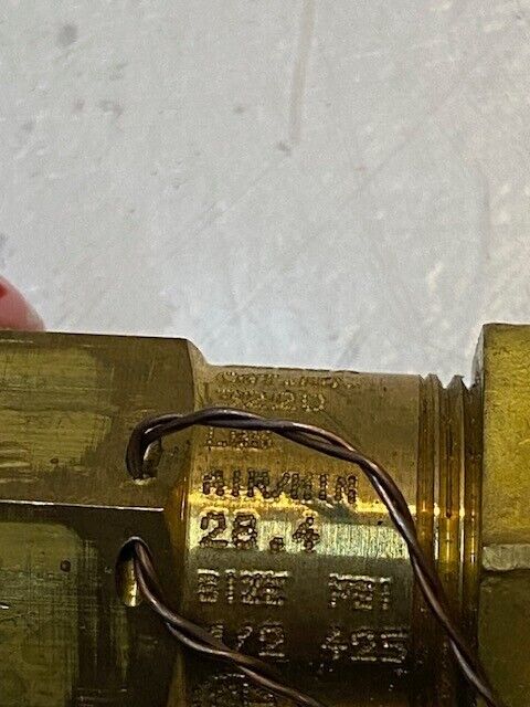 Brass Refrigeration Pressure Relief Valve CAT No. 3220, 3C2CA, 283C, D1514.B