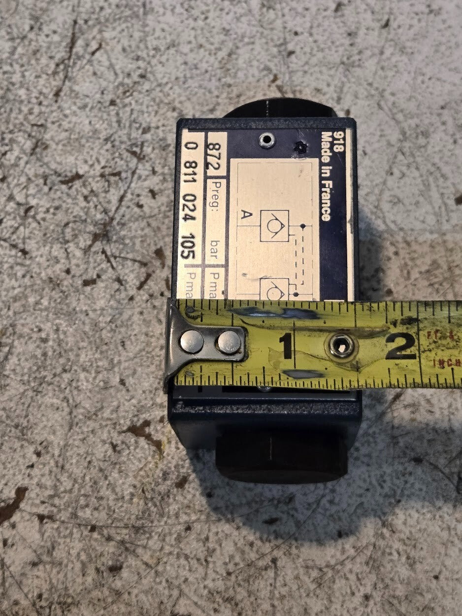 Bosch Manifold Check Valve 0 811 024 105 | 872 | Max Pressure 4500 PSI 315 Bar