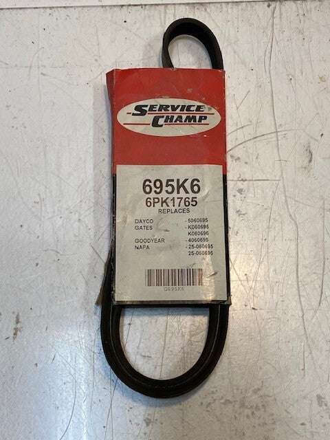 Service Champ Micro Rib Belt 695K6 | 6PK1765 Replaces 5060695, K060695, K060696