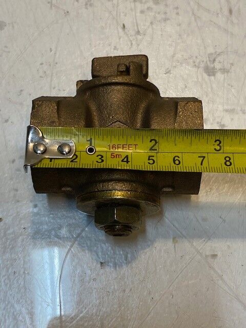 A.Y. McDonald 2G 1" Bronze Flat Head Gas Plug Valve 29mm ID