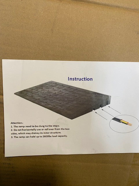 Vevor Rubber Threshold Ramp 41-1/2" x 24" x 2-1/2" 250910 7021 20 0132