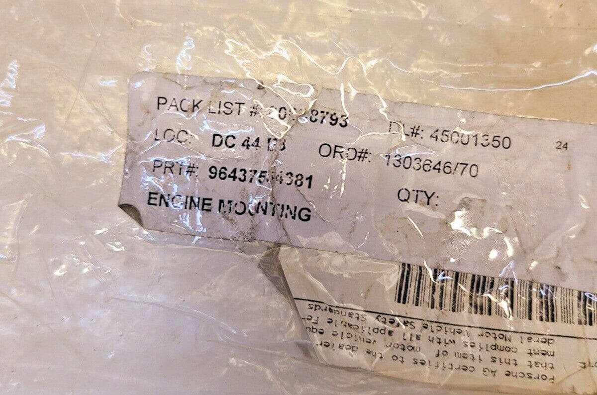 Genuine Porsche Engine Mounting  96437504380
