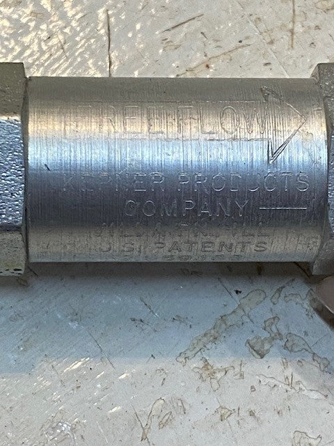 Kepner 406C-1-50 | M-115 Stainless Steel In-Line Check Valve Relief Valve