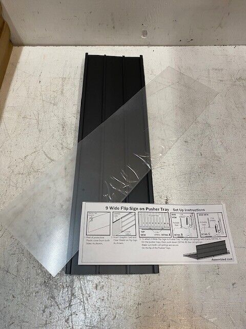 10 Quantity of 9 Wide Flip Sign on Pusher Trays 62020005 (10 Quantity)