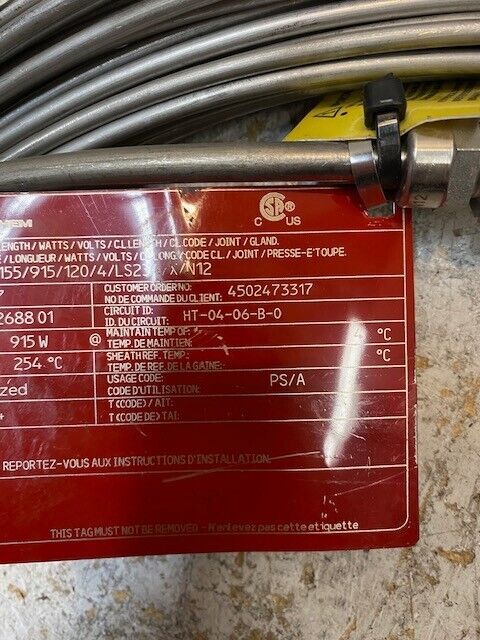 Nvent Raychem Mineral Insulated Series Electric Heating Cable Set 1309097