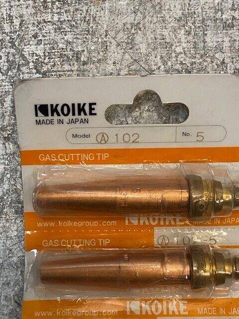 5 Quantity of Koike Gas Cutting Tips 102 No 5 (5 Quantity)