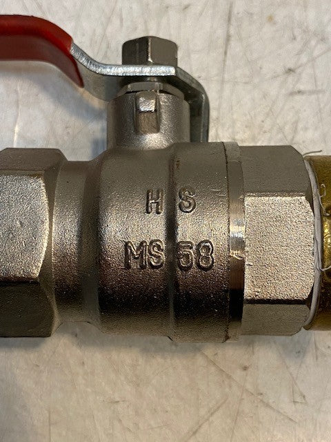 HS Univers DN25 PN30 Ball Valve w/ Brass Inlet/Outlet HS MS58