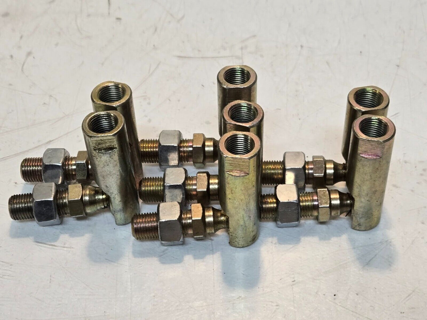 7 Quantity of 1/2"-20 Ball Joints w/ 1/2" Hex Nuts | 1" Thread Length (7 Qty)