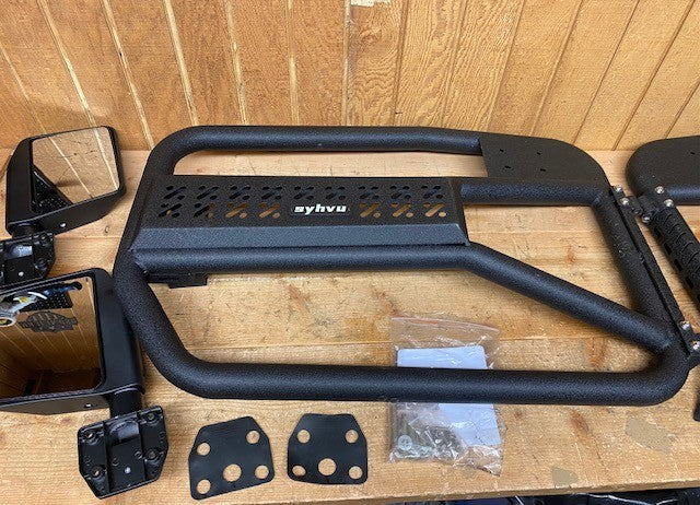 Set of SYHVU R&L Front Tube Jeep Wrangler JK Offroad Doors w/ Side View Mirrors