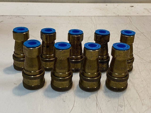 9 Qty of BS 105-2 4000 PSI Female Quick Disconnect Brass Hose Couplings (9 Qty)