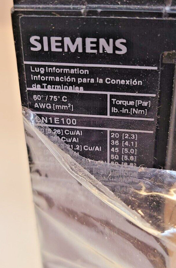 Siemens Molded Case Switch 185X ED63S100A | ED6 | 100A | 600V