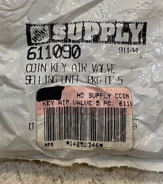 50 Qty of Home Depot Supply Coin Key Air Valves 611090 (10 Packs of 5)