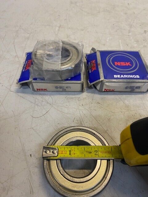 2 Quantity of NSK Bearings 62/32ZZ Single Row Ball Bearings 32x65x17 mm (2 Qty)