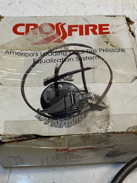 Crossfire Dual Tire Pressure Equalization A Bracket 85 PSI Stainless Steel Braid