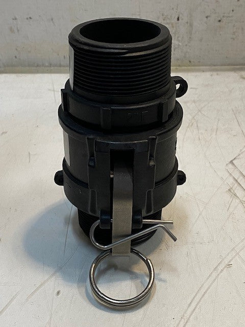 Apache 2" Part B Female Cam & Groove Polypropylene Adapter w/ Part F Coupling