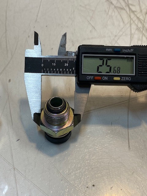2 Quantity of Straight Hex Hydraulic Adapters 9mm ID 26mm OD 20mm Thread (2 Qty)