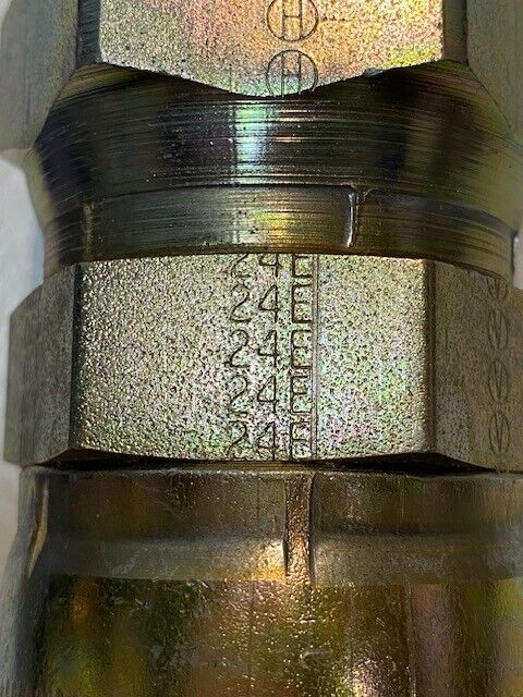 2 Qty of Hydraulic Crimp Female Hose Swivel Hex Fittings 24E | 624 |5" H (2 Qty)