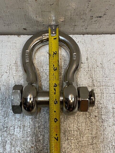 4 Quantity of Industrial Screw Pin Anchor Shackles WLL4T | 316NM | 7/8" (4 Qty)