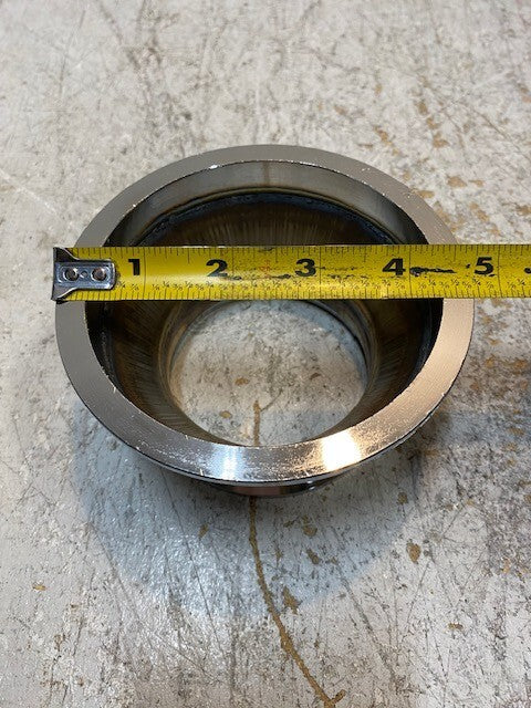 5 Qty of Steel Exhaust V Band Adapters 3-11/16" Top OD 4-11/16" Bottom OD -5 Qty