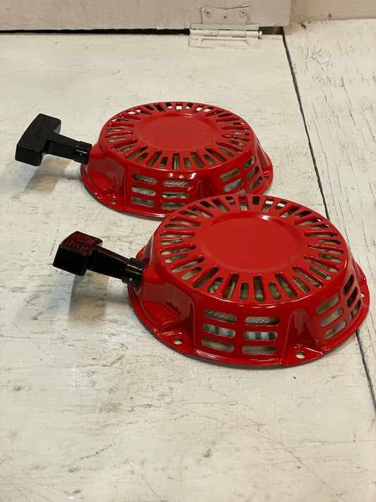 2 Pack of Red Lawn Mower Recoil Starter Assy 6-3/4" Dia 1-1/2" Height (2 Qty)