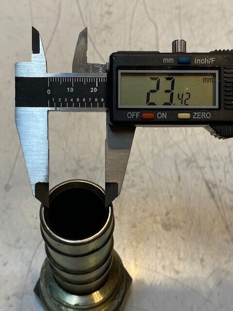 2 Quantity of Hydraulic Hose Fittings 4-1/4" H 33mm OD 23mm ID 50mm Hex (2 Qty)