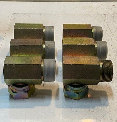 6 Quantity of 90 Degree Female to Male Fittings 3-1/2" L 42mm Thread 32mm ID