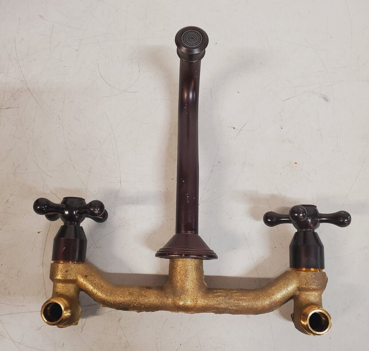 Antique Wall Brass Faucet 360° Swivel Spout Bathroom