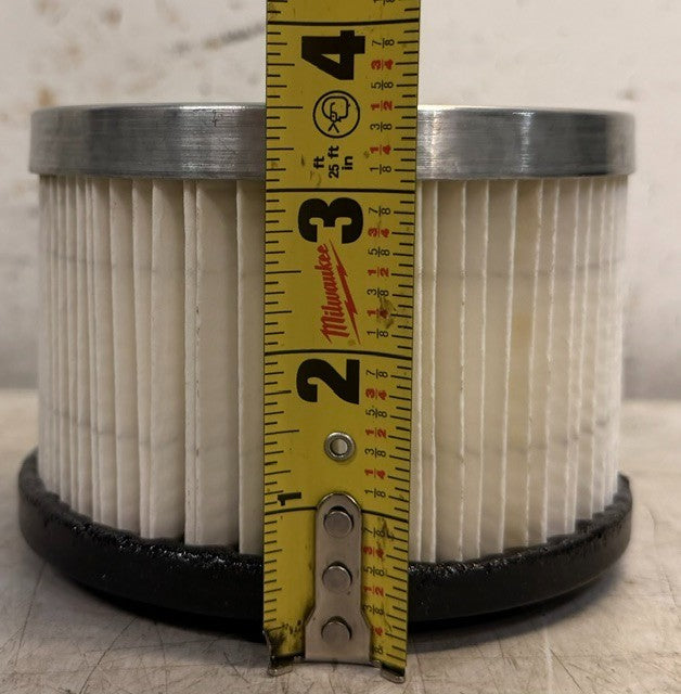 5 Quantity High Efficiency Cylindrical Air Or Vacuum Filter 4-3/4in Dia.