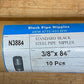 10 Quantity of Standard Black Steel Pipe Nipples 3/8" x 84" N3884 (10 Quantity)