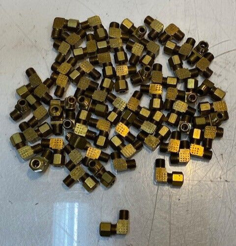 65 Qty of AF 90 Degree Brass Compression Elbow Fittings 10mm & 11mm Threads