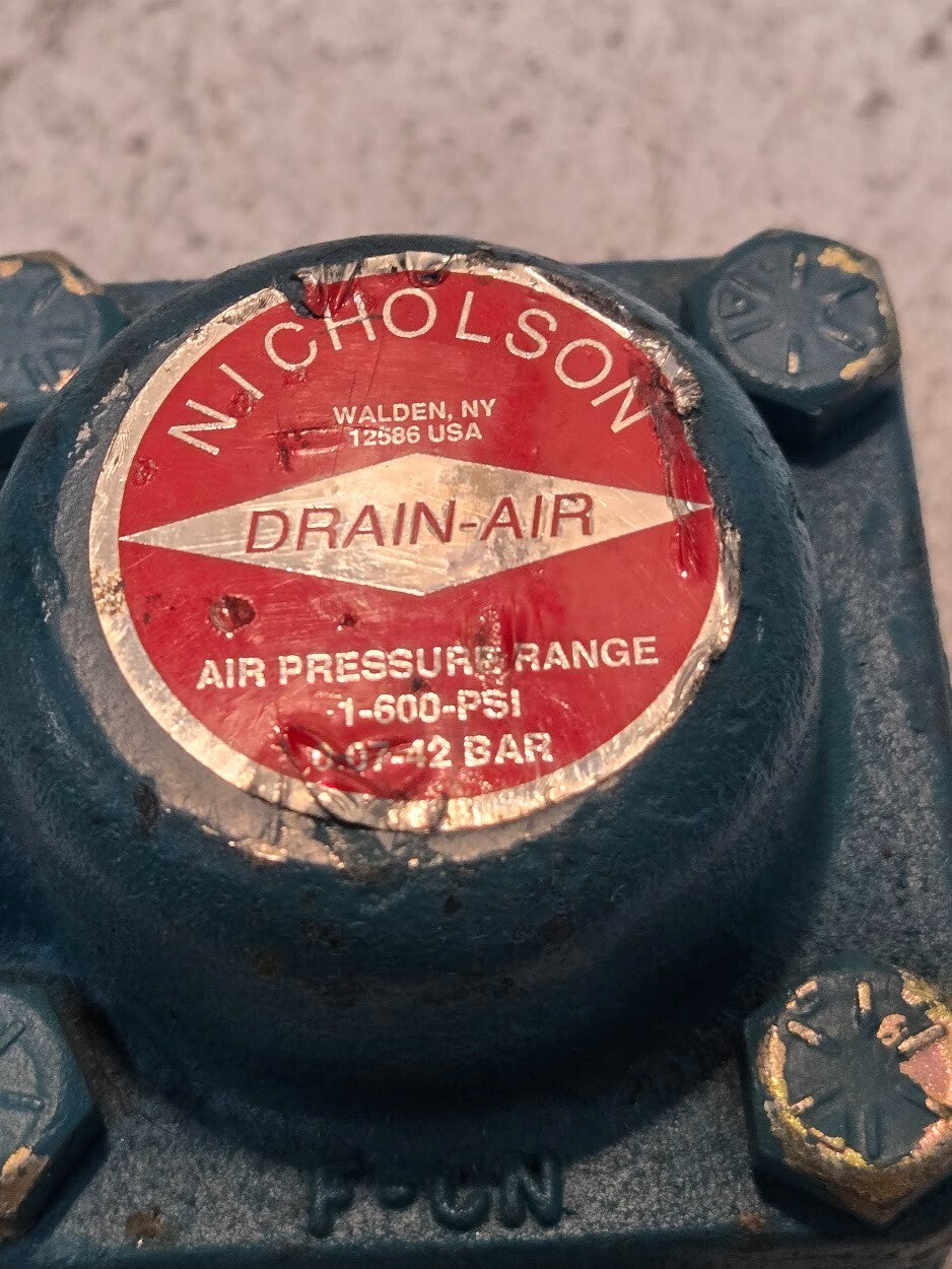 Nicholson F-CN Drain Air Trap 1-600 PSI | F-CLK | A105N