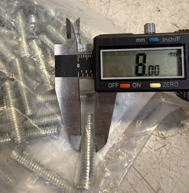 Bag Of 79 S.W. Anderson Zinc Plated FH-0518-24ZI PEM Studs Flat Top