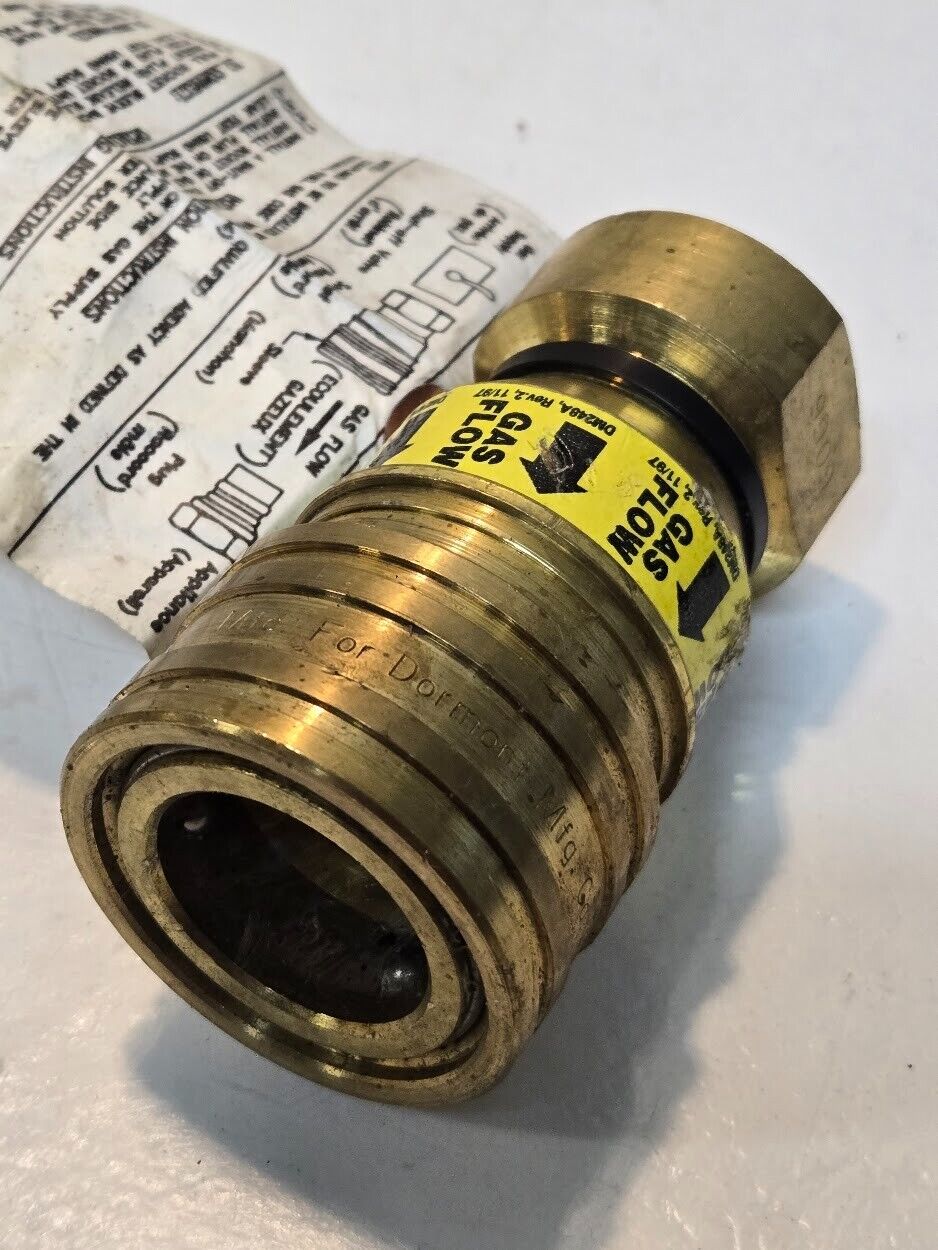 Dormont Mfg B-75-S Quick Disconnect Gas Valve | 9909 | 100-150B | REV_ 8/98