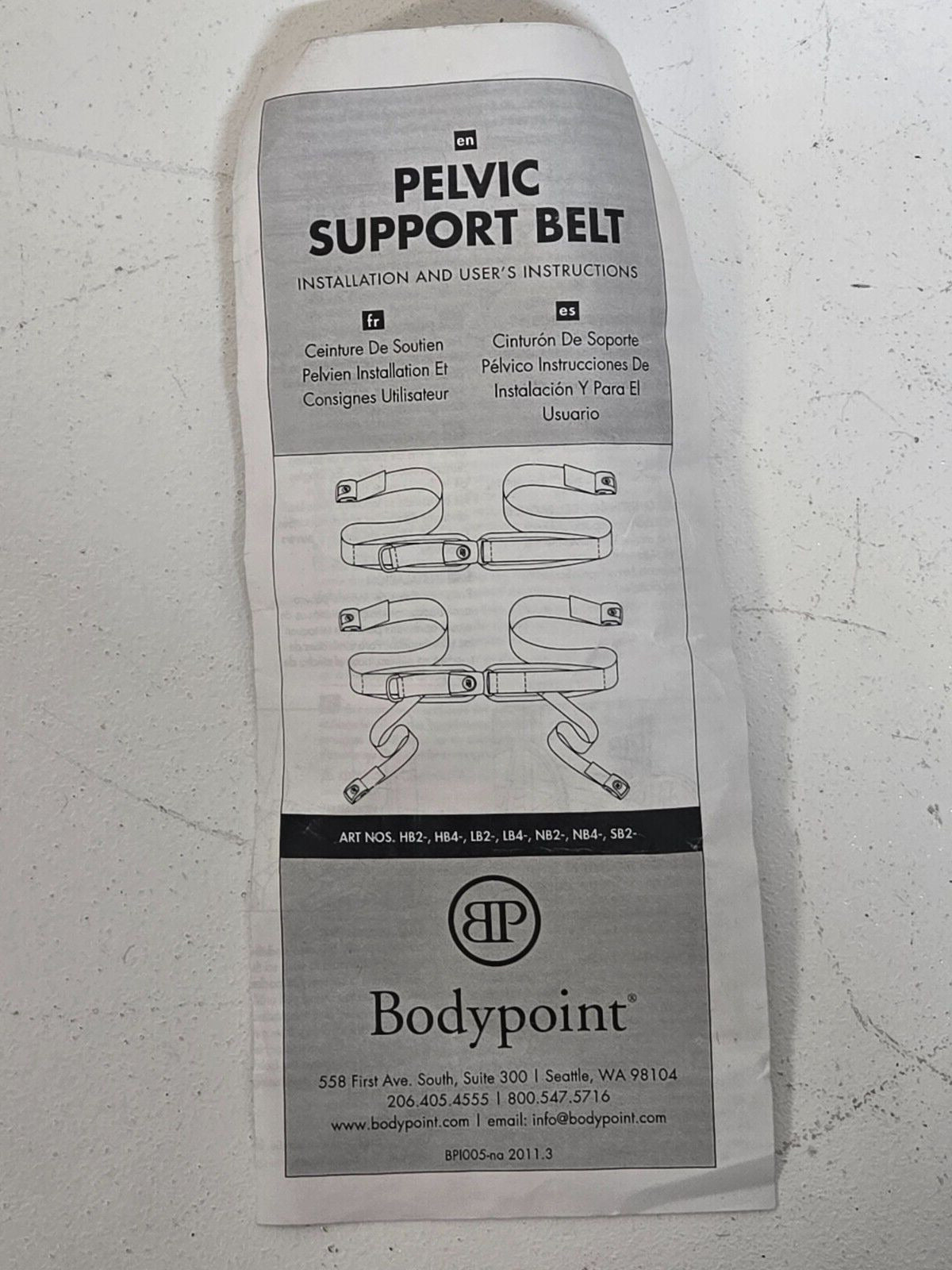 Bodypoint 4 Point Hip Belt HB405S-A2 | 81322318802 | HB501-A2