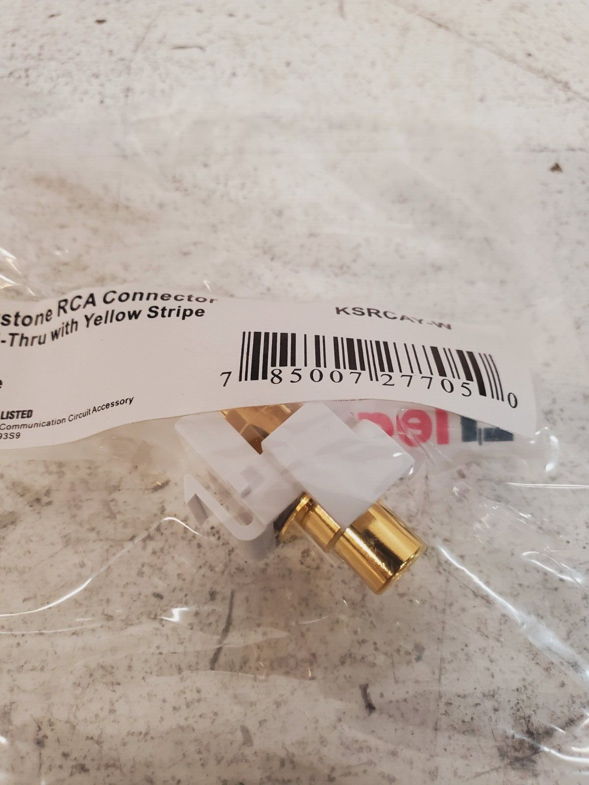 49 Qty of Pass & Seymour Keystone RCA Connector Feed-Thru KSRCAY-W (49 Qty)