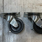 2 Pack of Standard Plate Casters 105mm Base 75mm OD 32mm Treadwidth(2 Quantity)