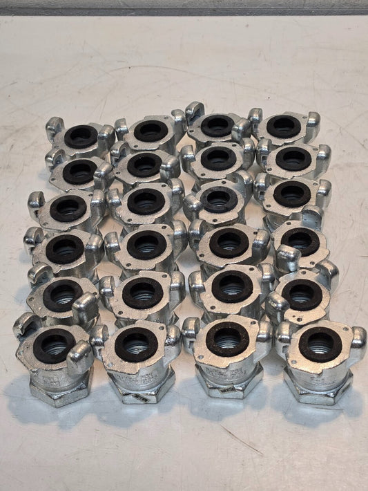 24 Quantity of F-1 2-Lug 1" FNPT Universal Air Hose End Couplings (24 Quantity)