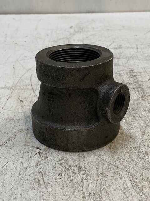 UFF Black Pipe Fitting Reducing Tee Cast Iron 2" x 1-1/2" 300 Psi C128