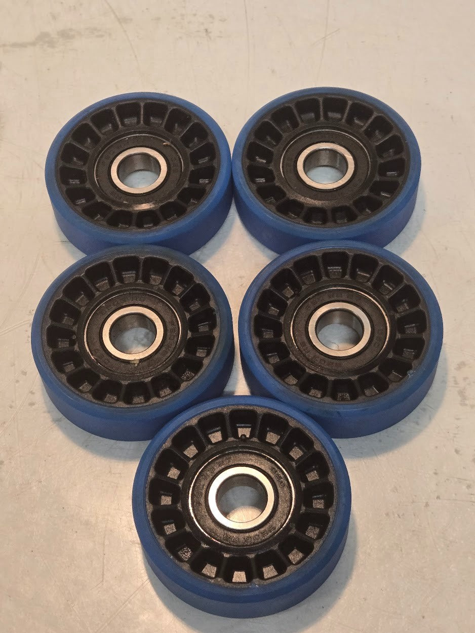 5 Quantity of Escalator Rollers | 3 in Diameter 22 mm Wide 17 mm Bore (5 Qty)