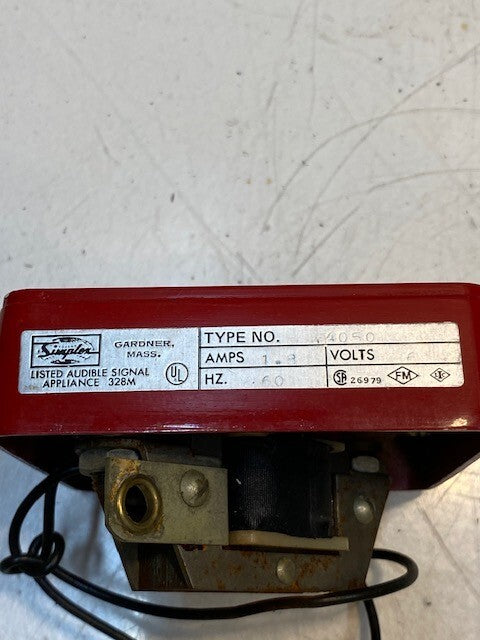 Simplex Fire Alarm 624-548 Type 4050 | 6 V | 50/60 Hz | 1.8 Amps