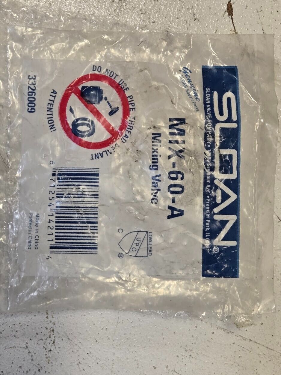 2 Quantity Sloan MIX-60-A Mixing Valves 3326009 | 671254142114 (2 Quantity)