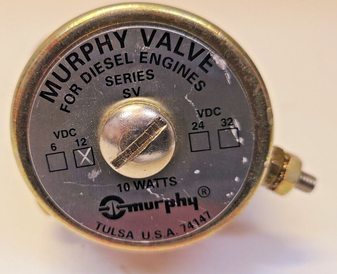 Murphy Valve Diesel Fuel Shutoff Valve Model SV-12-4 | 55700215 | 12 VDC  10 W