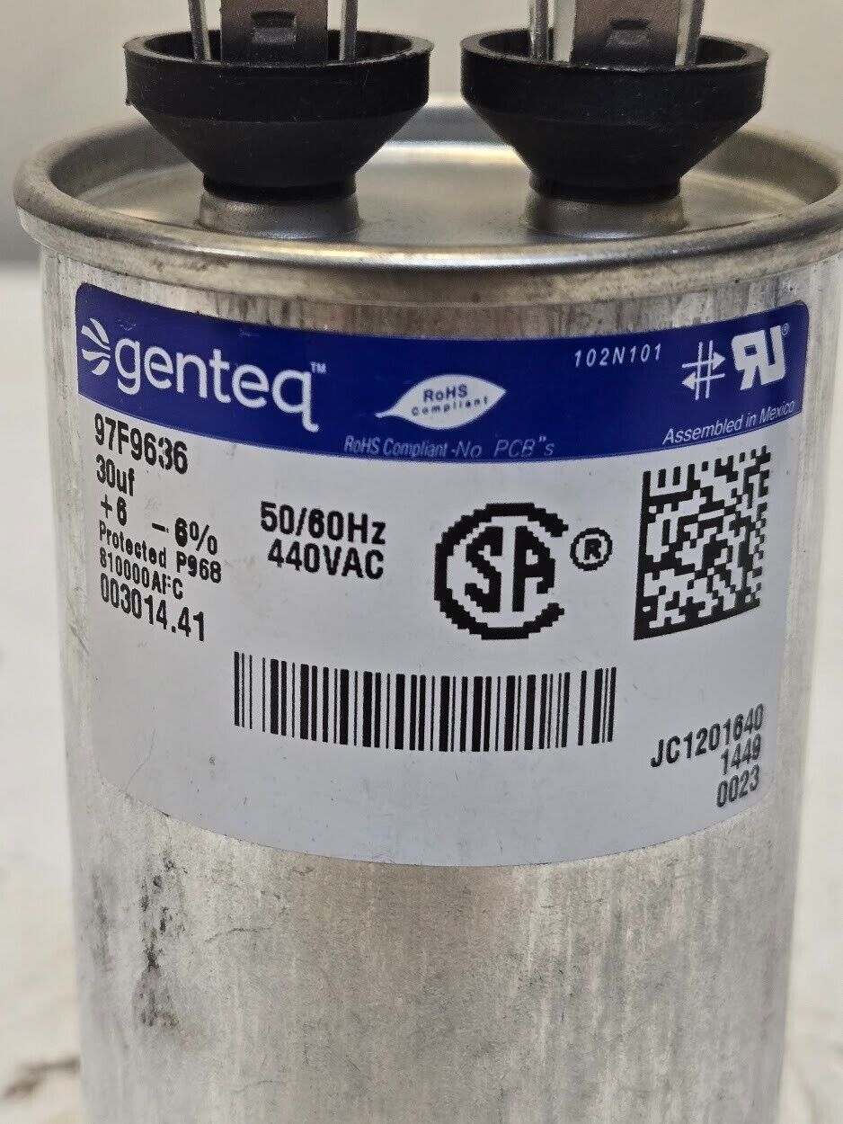 Genteq Capacitor 97F9636 | 30uF 440 Vac | JC1201640 | 003014.41 | 1449 | 0023