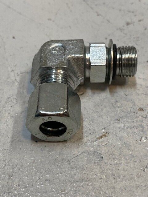 Parker Fluid Connector WEE10L9/16UNFCF Adjustable Locknut Elbow