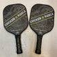 Pair of 2 Tria Milia Carbon USA Pickleball Approved Paddles 16" L 7-3/4" W